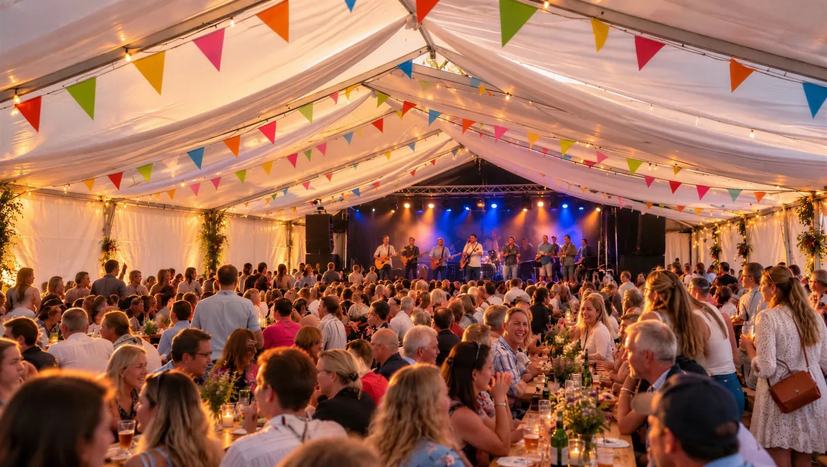 Sommarkonsert i teltet utanfor kulturhuset